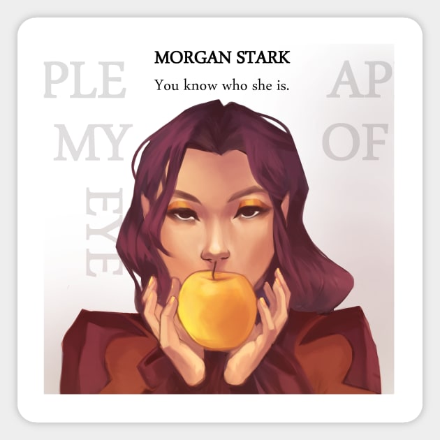 Morgan Stark - You Know Who She is. Sticker by lindigo